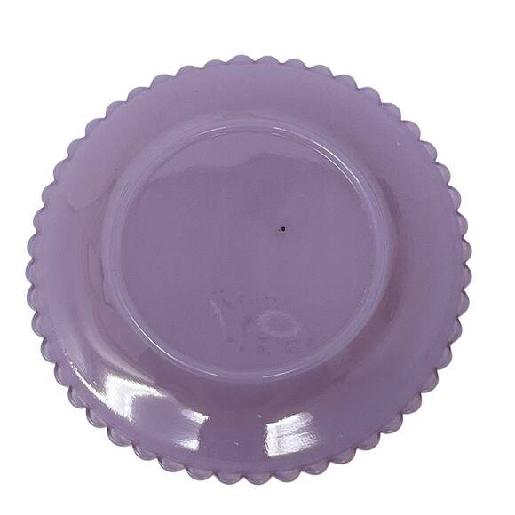 Mosser Glass “All the World Loves a Clown” Miniature Plate Lavender Opaque 3.5″ - Picture 3 of 3